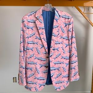 Awesome Vineyard Vines Fish Print Blazer